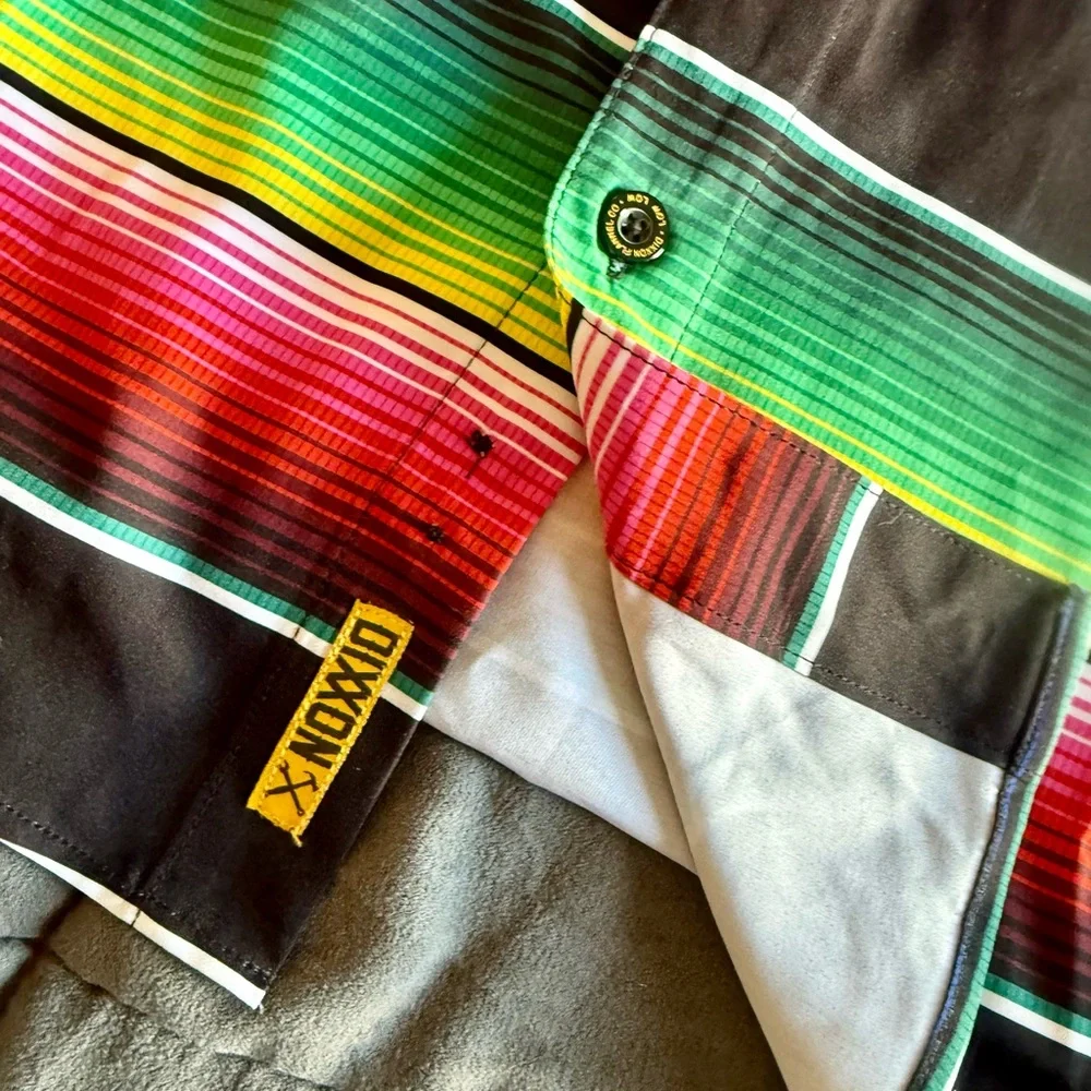 DIXXON Party Shirt Multicolor Striped Size small Rare! Long ago sold out! - Picture 4 of 8